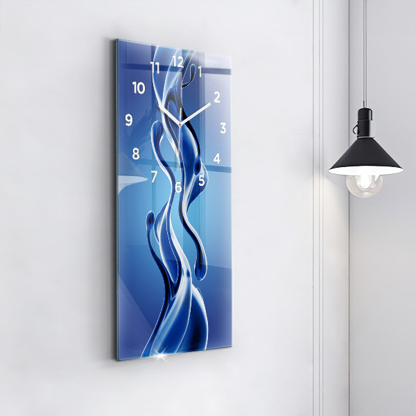 Modern vertical wall clock Liquid abstraction