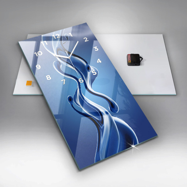 Modern vertical wall clock Liquid abstraction