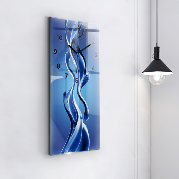 Modern vertical wall clock Liquid abstraction