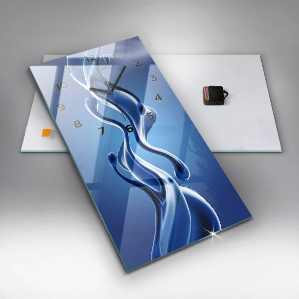 Modern vertical wall clock Liquid abstraction