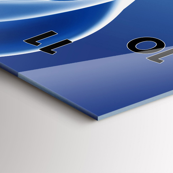 Modern vertical wall clock Liquid abstraction