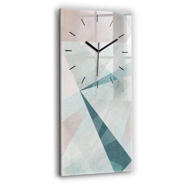 Modern vertical wall clock Triangles Abstract Texture