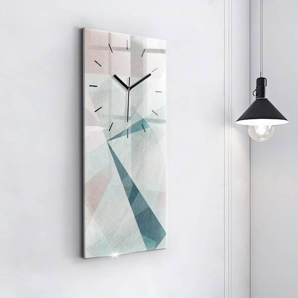 Modern vertical wall clock Triangles Abstract Texture