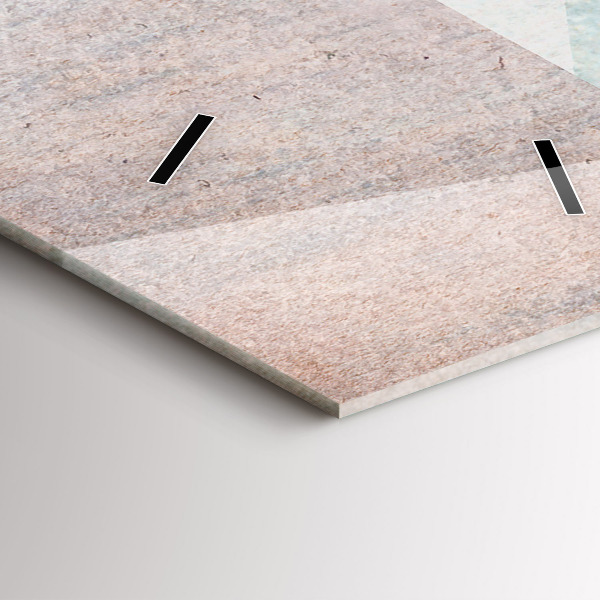 Modern vertical wall clock Triangles Abstract Texture