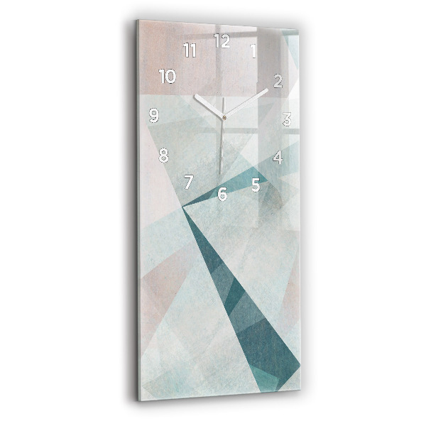 Modern vertical wall clock Triangles Abstract Texture