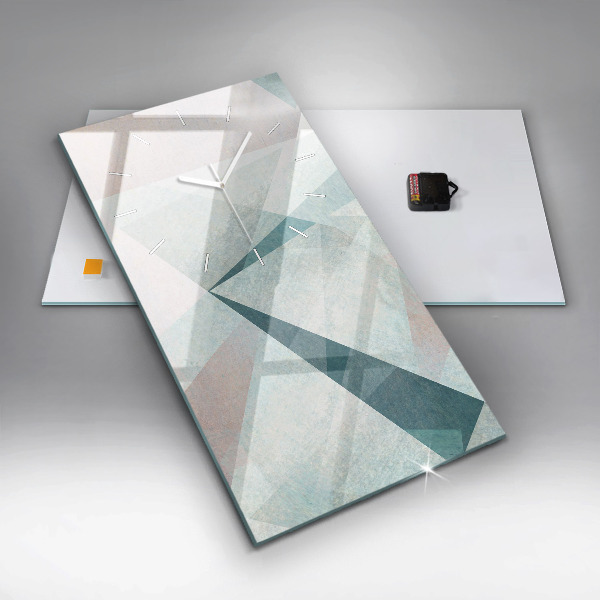 Modern vertical wall clock Triangles Abstract Texture