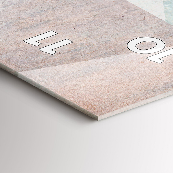 Modern vertical wall clock Triangles Abstract Texture