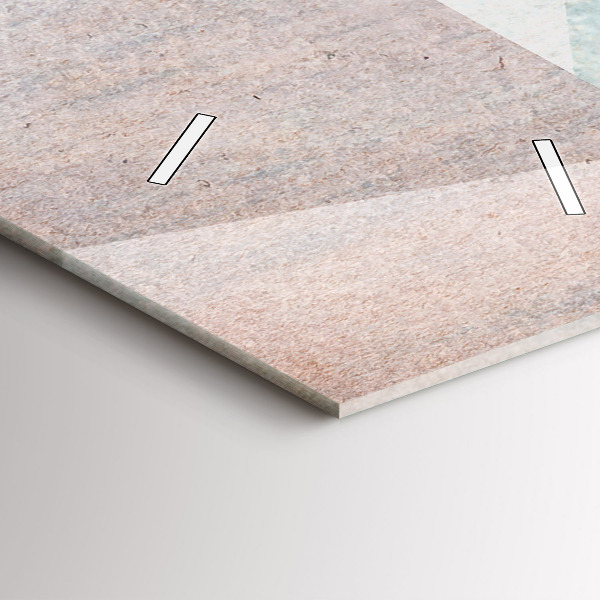 Modern vertical wall clock Triangles Abstract Texture