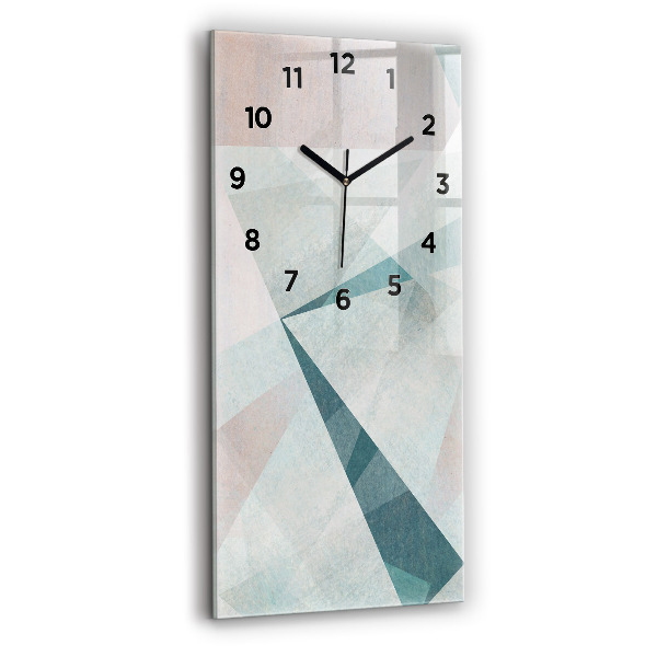 Modern vertical wall clock Triangles Abstract Texture