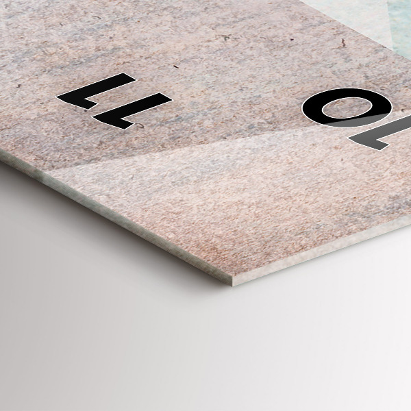 Modern vertical wall clock Triangles Abstract Texture