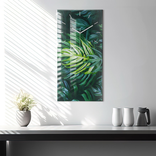 Modern vertical wall clock The Tropical Side of Nature