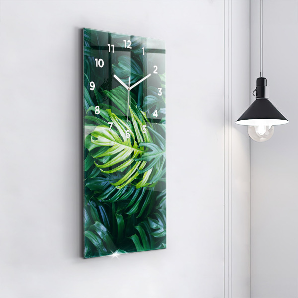 Modern vertical wall clock The Tropical Side of Nature