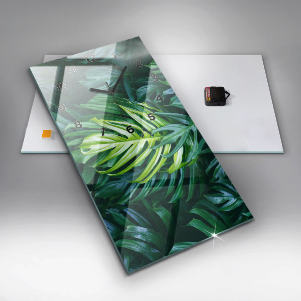 Modern vertical wall clock The Tropical Side of Nature