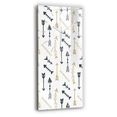 Modern vertical wall clock Geometric hipster pattern