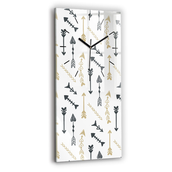 Modern vertical wall clock Geometric hipster pattern