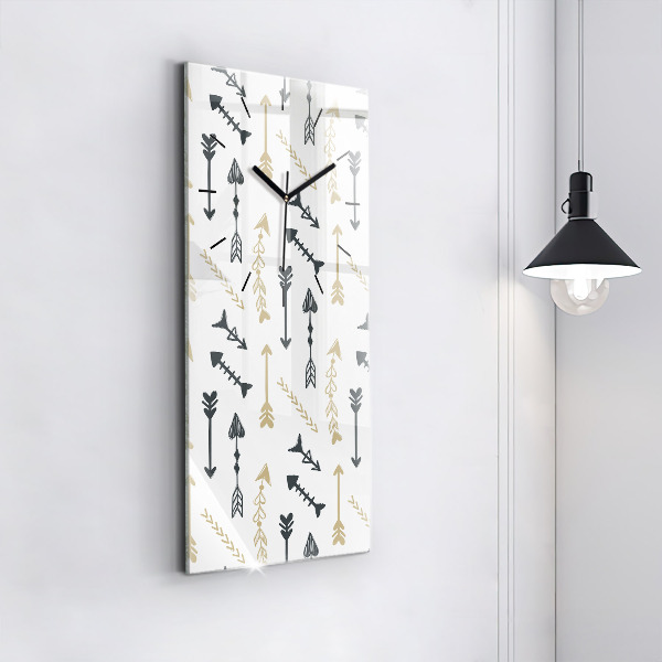 Modern vertical wall clock Geometric hipster pattern