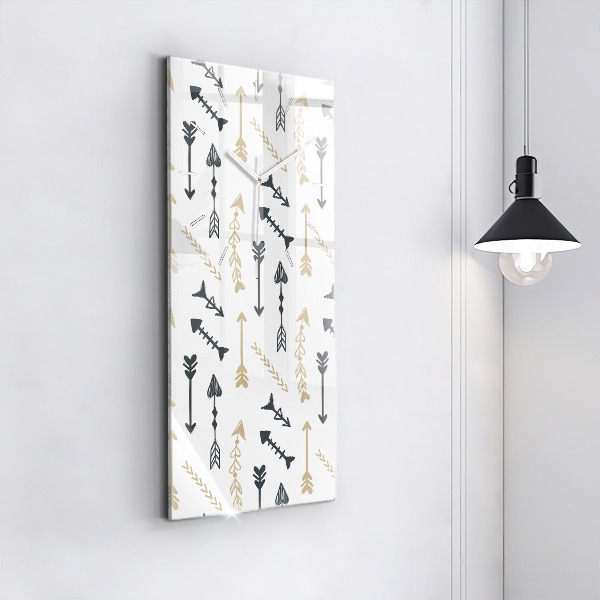 Modern vertical wall clock Geometric hipster pattern