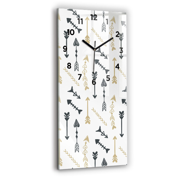 Modern vertical wall clock Geometric hipster pattern