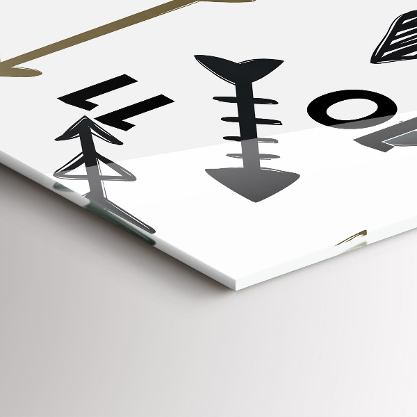 Modern vertical wall clock Geometric hipster pattern