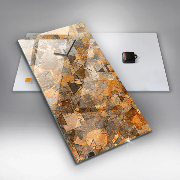 Modern vertical wall clock Geometric Shapes