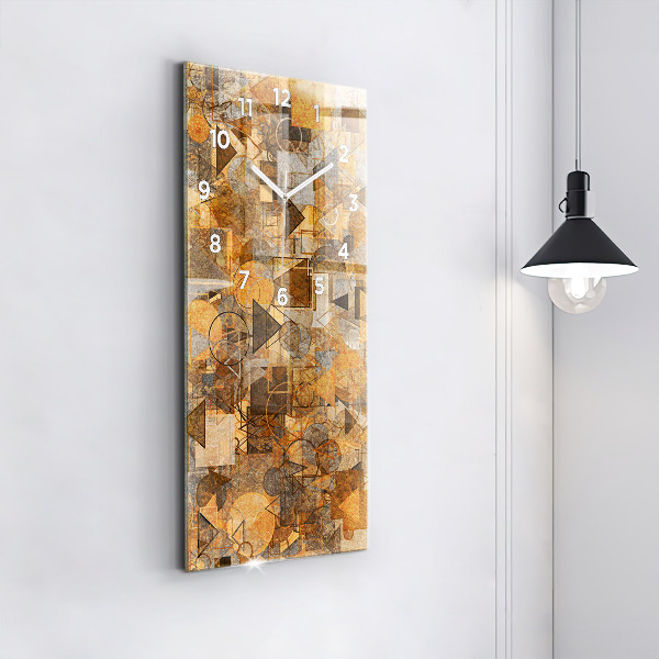 Modern vertical wall clock Geometric Shapes