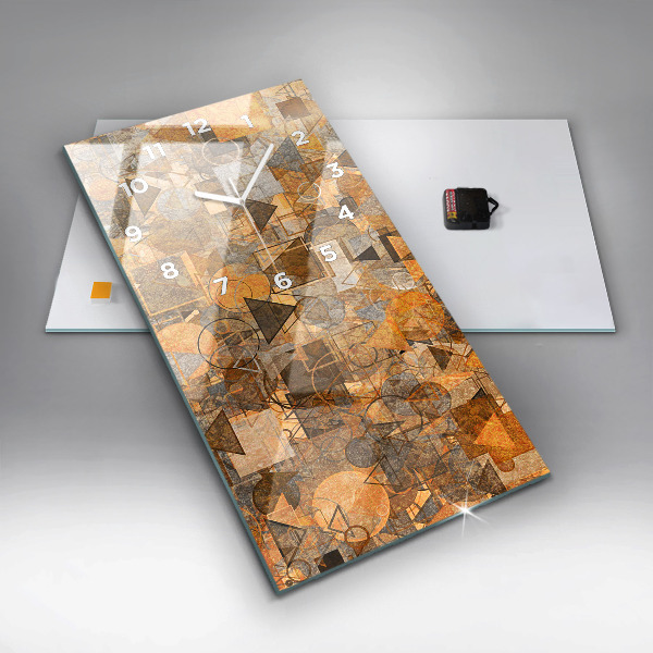 Modern vertical wall clock Geometric Shapes