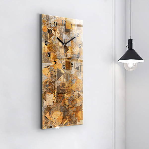 Modern vertical wall clock Geometric Shapes