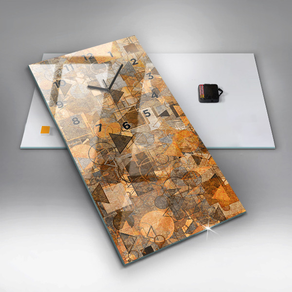 Modern vertical wall clock Geometric Shapes