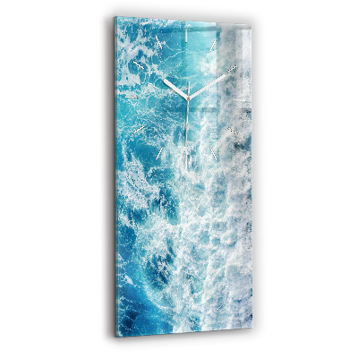 Modern vertical wall clock Ocean waves