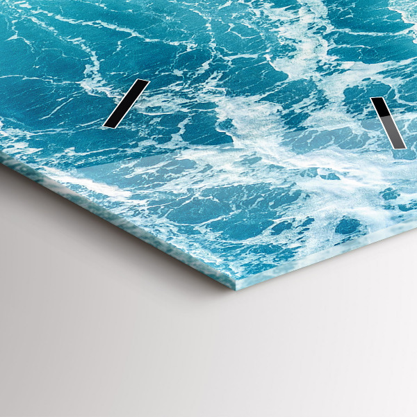 Modern vertical wall clock Ocean waves