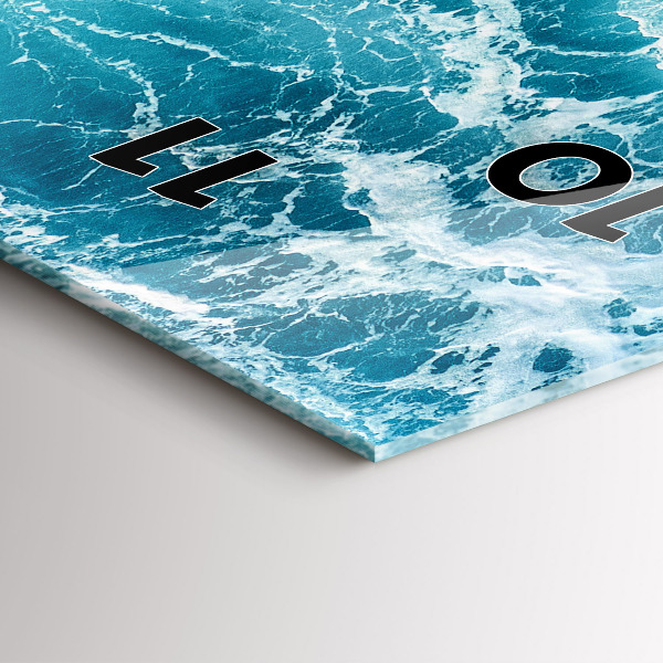 Modern vertical wall clock Ocean waves