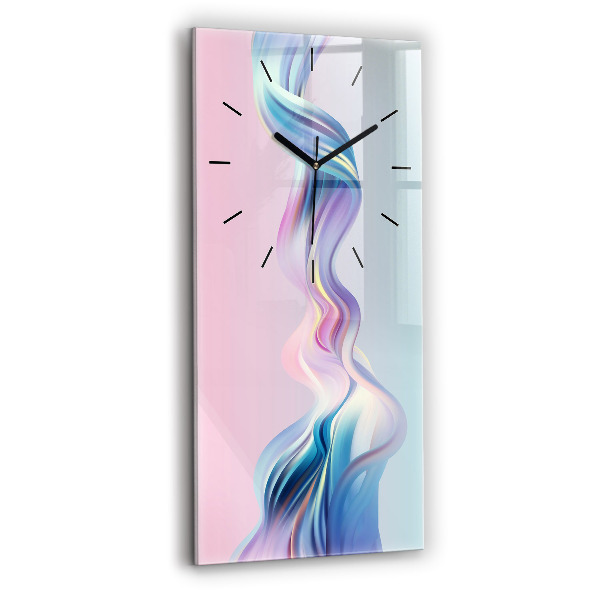 Modern vertical wall clock Pastel Wave Abstraction
