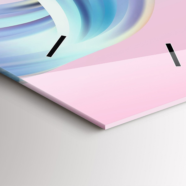 Modern vertical wall clock Pastel Wave Abstraction