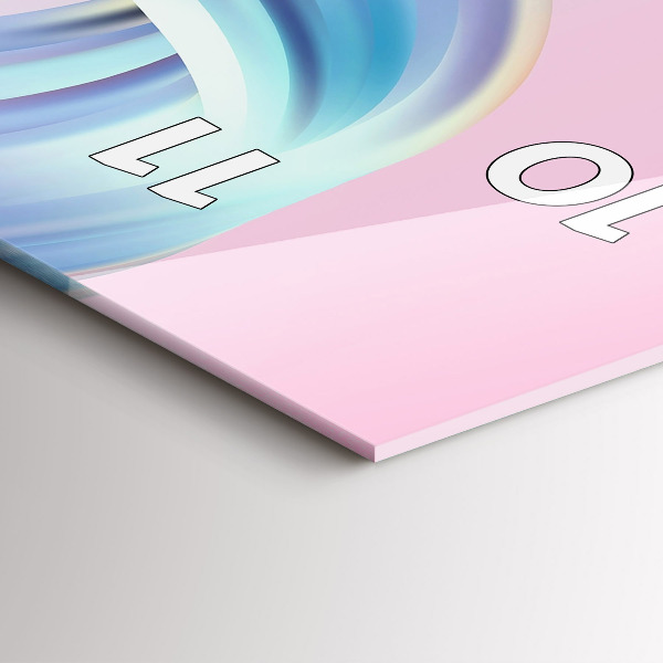 Modern vertical wall clock Pastel Wave Abstraction