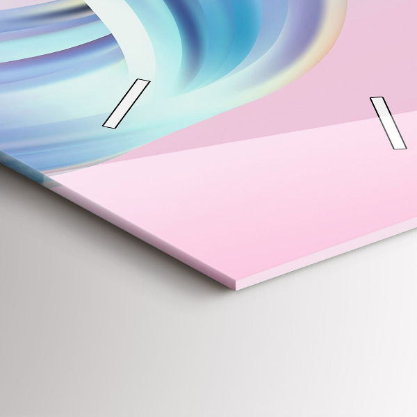 Modern vertical wall clock Pastel Wave Abstraction