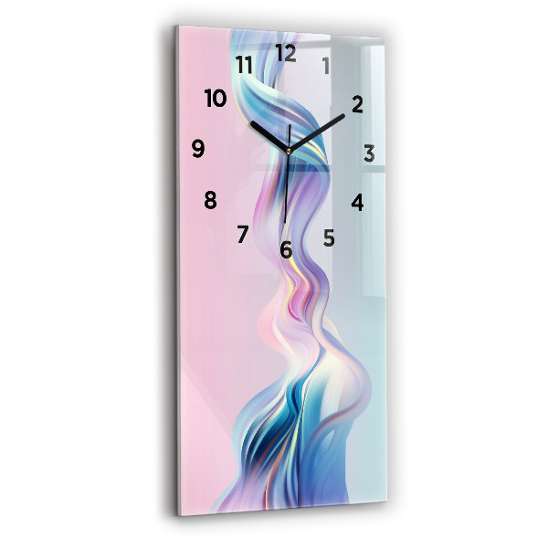 Modern vertical wall clock Pastel Wave Abstraction