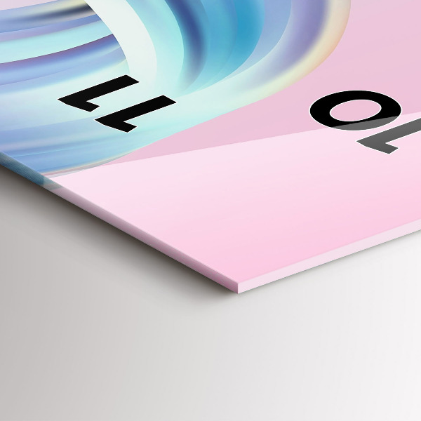 Modern vertical wall clock Pastel Wave Abstraction