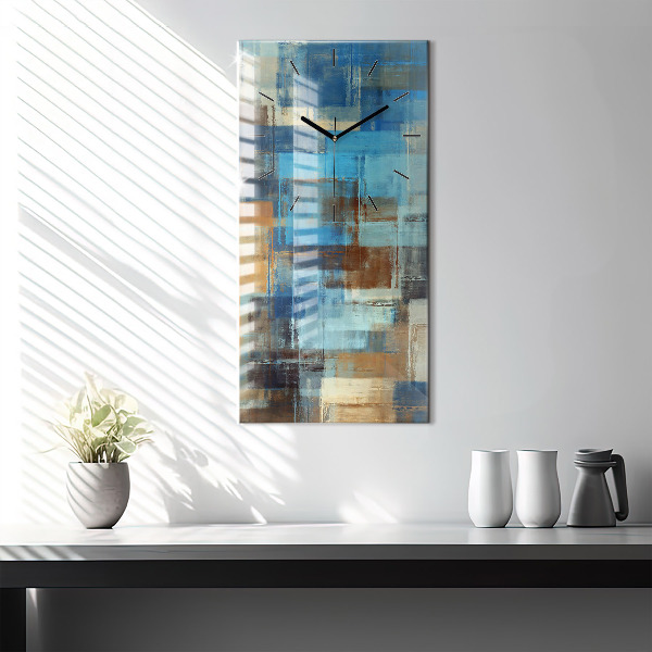 Modern vertical wall clock Colorful background - abstract