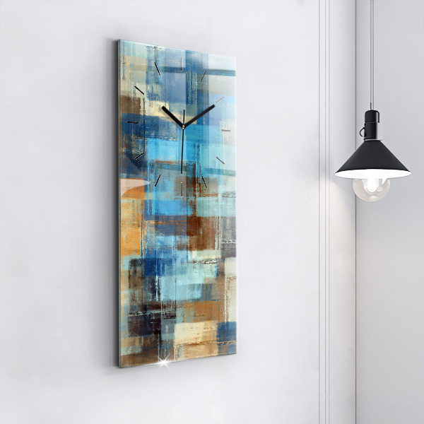 Modern vertical wall clock Colorful background - abstract