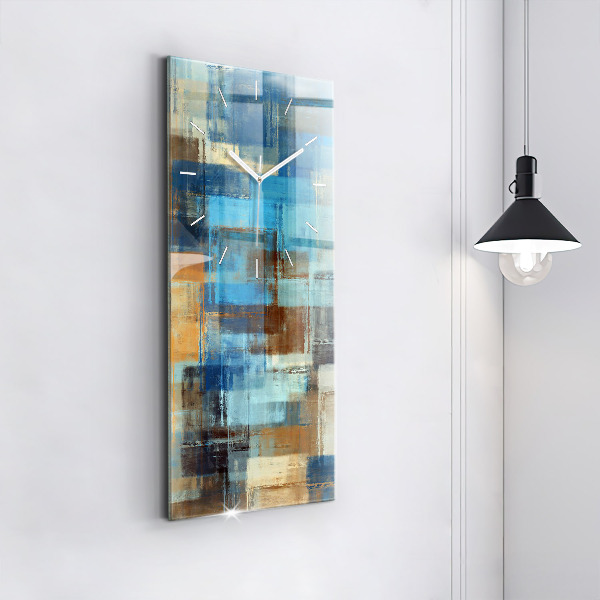 Modern vertical wall clock Colorful background - abstract