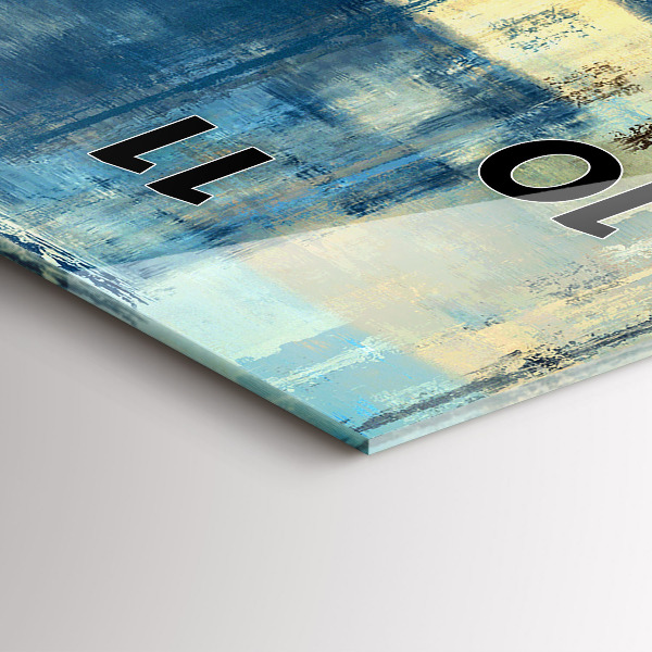 Modern vertical wall clock Colorful background - abstract