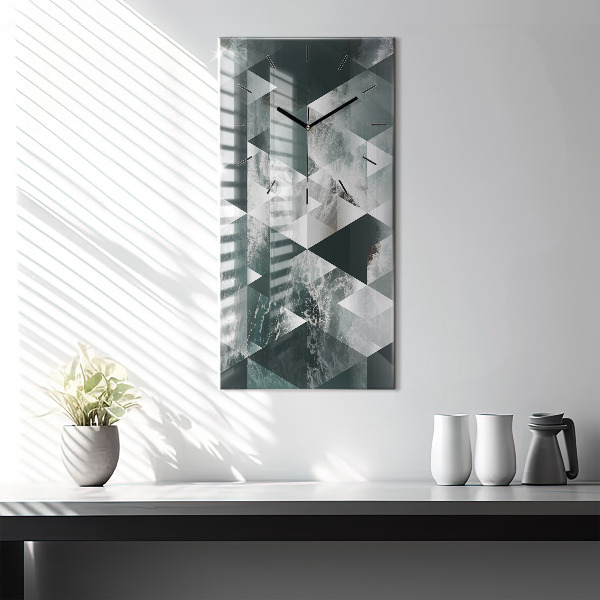 Modern vertical wall clock Abstract sea waves