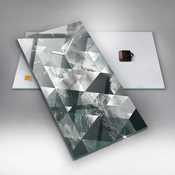 Modern vertical wall clock Abstract sea waves