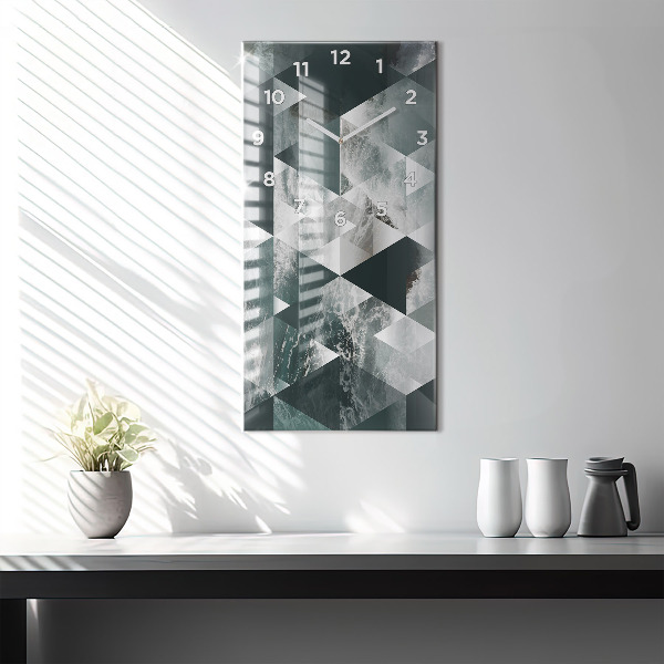 Modern vertical wall clock Abstract sea waves