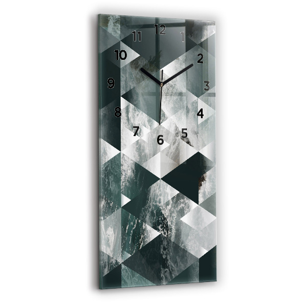 Modern vertical wall clock Abstract sea waves