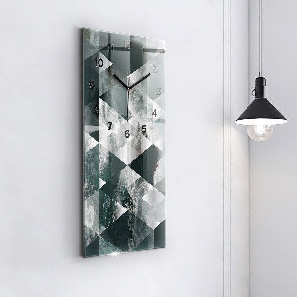 Modern vertical wall clock Abstract sea waves