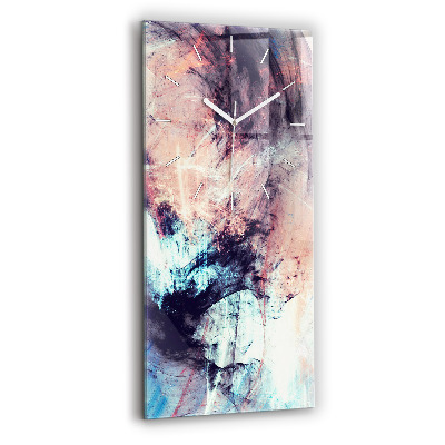 Modern vertical wall clock Abstract painting