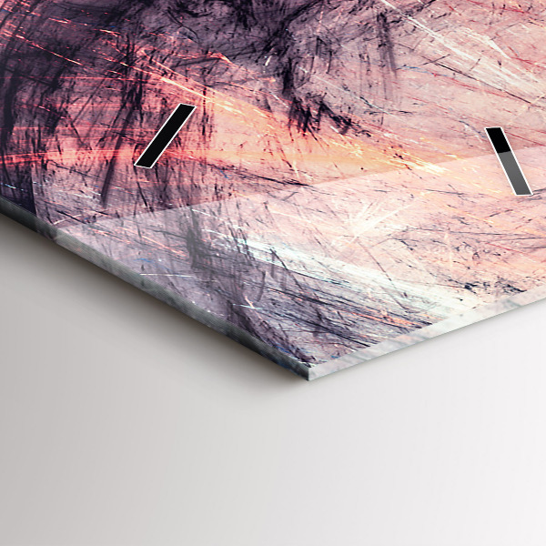 Modern vertical wall clock Abstract painting