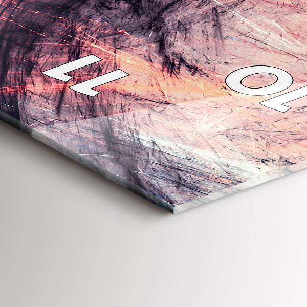 Modern vertical wall clock Abstract painting