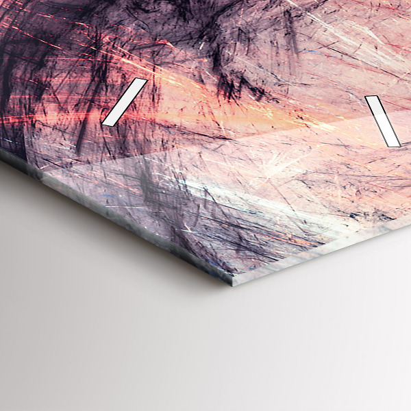 Modern vertical wall clock Abstract painting